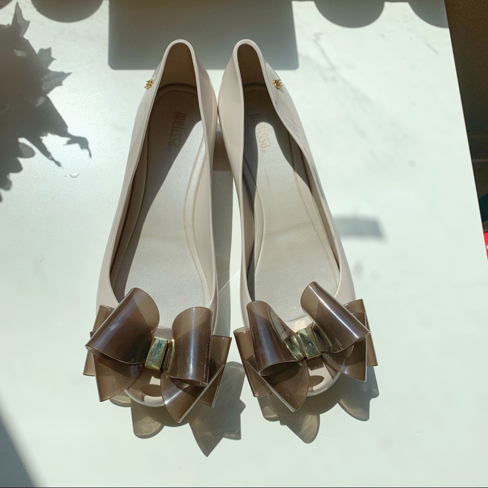 Melissa peep toe shoes with bows